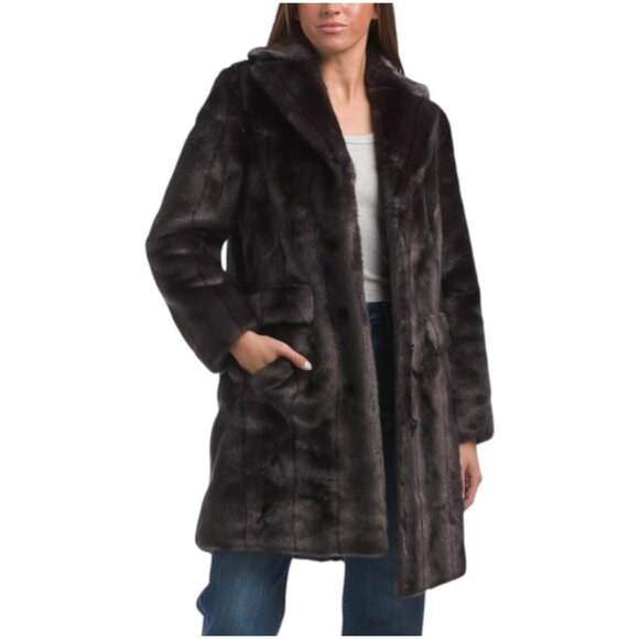 Jones New York Jackets & Blazers - JONES NEW YORK Faux Fur Coat